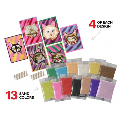 ArtiSands™ Color With Sand - Cat Portraits, Makes 24